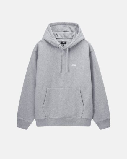 Stussy Stock Logo Gray Hoodie