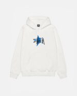 Stüssy Star White Hoodie Pigment Dyed